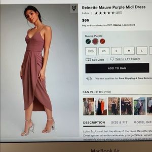 Reinette Mauve Purple MIDI Dress